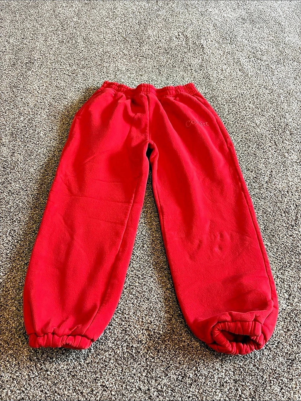 Comfrt Signature Sweatpants Red Jogger Pants Size XL